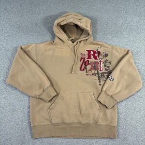 Ripzone Hoodie Men's Large Brown Graphic Pullover Skater Streetswear Y2K